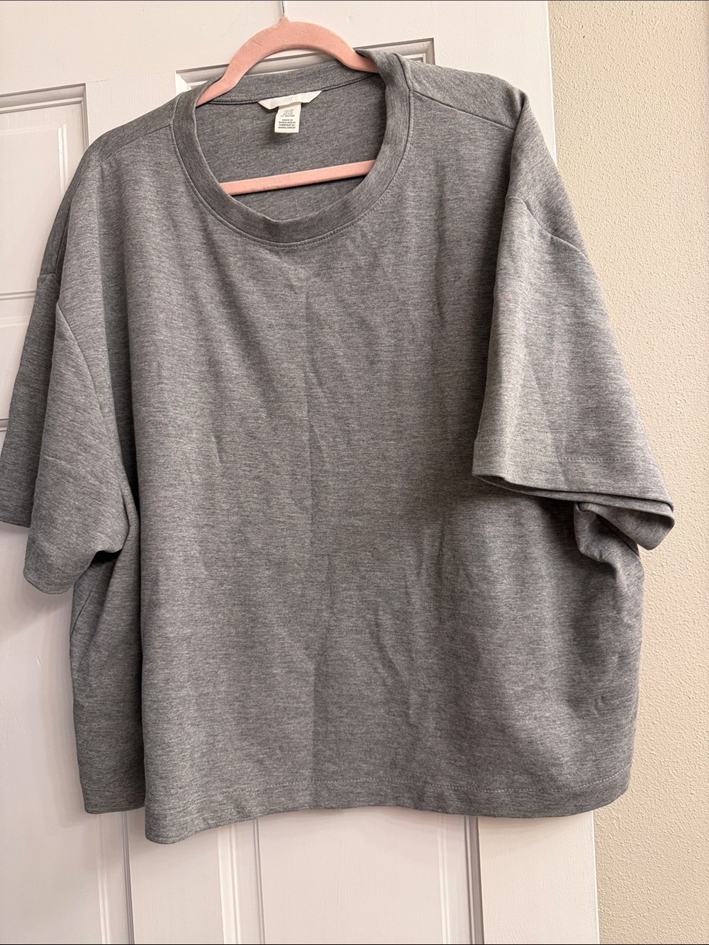 H&M Gray Short-Sleeve Crewneck Tee